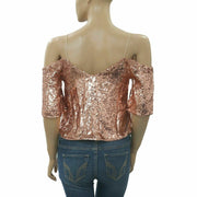 Alice + Olivia Agatha Cold Shoulder Blouse Top