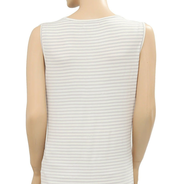 April Cornell Striped Printed Coverup Maxi Top O/S