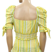 Valencia & Vine Striped Printed Blouse Top XS