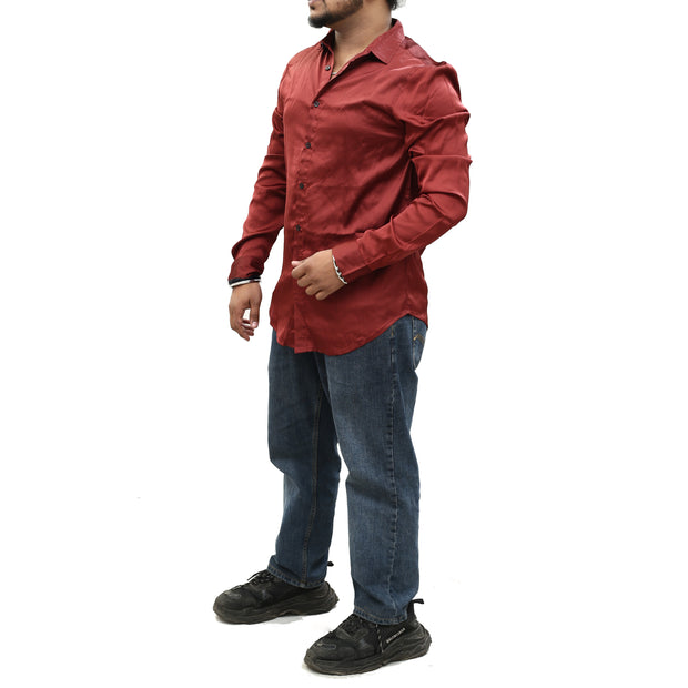 ASOS DESIGN Men's Regular Camp Satin Shirt