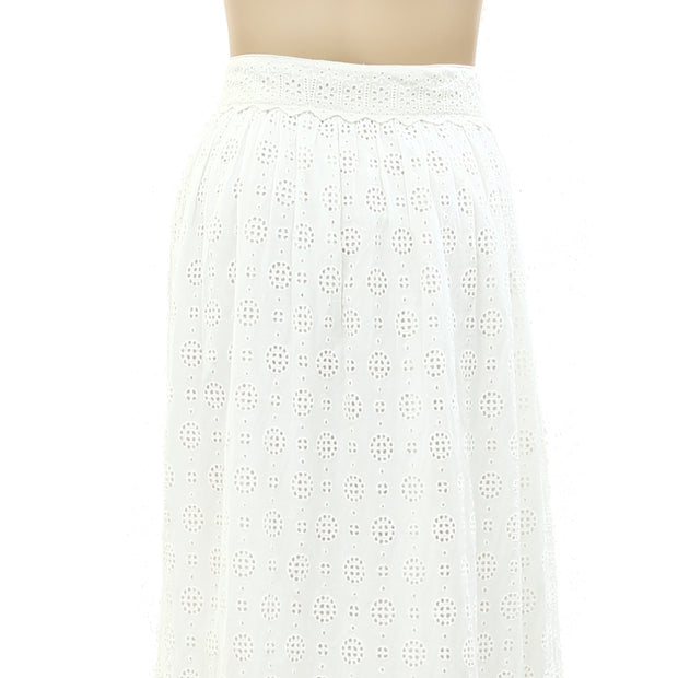 Ulla Johnson Eyelet Embroidered Maxi Long Skirt