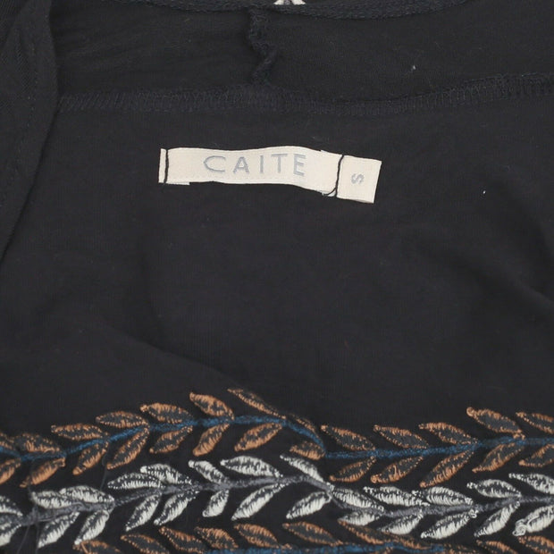Caite Anthropologie Embroidered Cardigan Coverup Top S