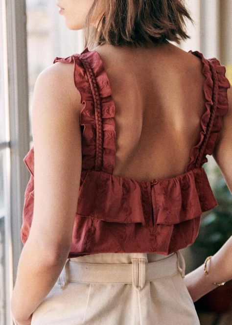 Sezane Paris Hermine Blouse Top