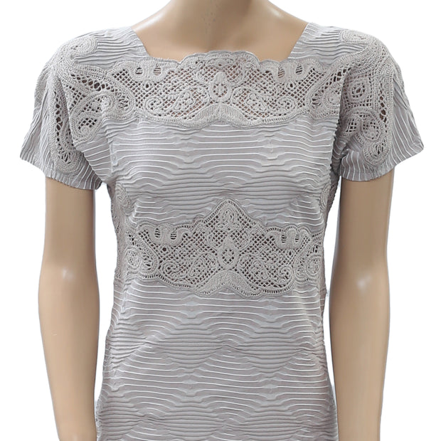 Free People New Romantics Bell Gray Bodycon Mini Dress S