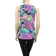 Lilly Pulitzer Essie Indigo All Glow Tank Blouse Top