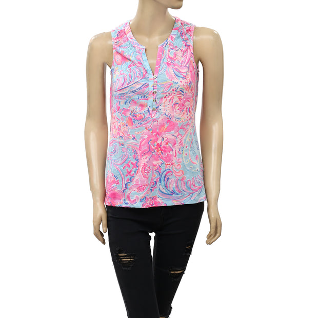 Lilly Pulitzer Essie Smocked Blouse Tank Top