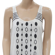 Lucky Brand Embroidered Blouse Tank Top