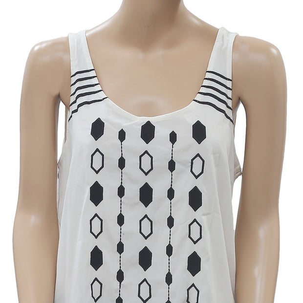 Lucky Brand Embroidered Blouse Tank Top
