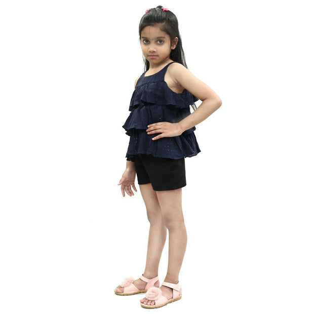 Bonpoint Girls Kids Tiered Ruffle Top 6 Years