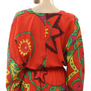 Rhode Women's Red Blake Printed Cotton-voile Jumpsuit Dress