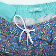 Bonobos Riviera Recycled Swim Floral Printed Blue Trunks Shorts