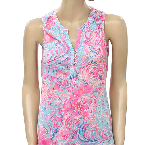 Lilly Pulitzer Essie Smocked Blouse Tank Top