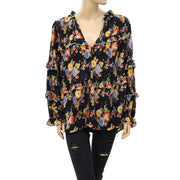 Maeve Anthropologie Myra Tiered Ruffle Top