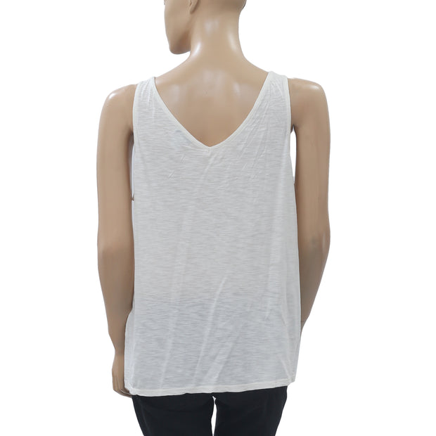 Lucky Brand Embroidered Blouse Tank Top