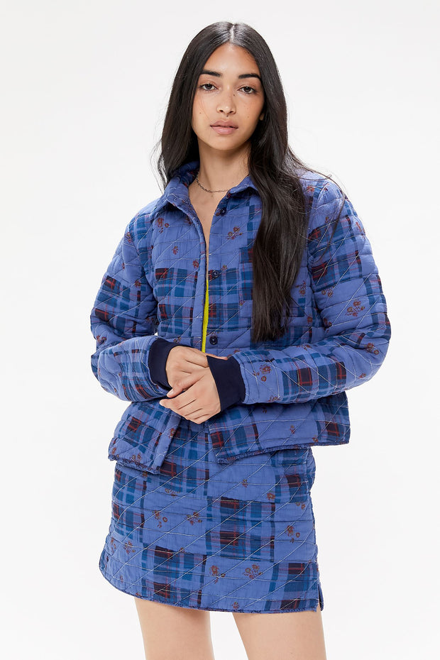 Urban Outfitters UO Markey Patchwork Quilted Shirt Jacket Buttondown