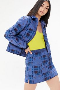 Urban Outfitters UO Markey Patchwork Quilted Shirt Jacket Buttondown