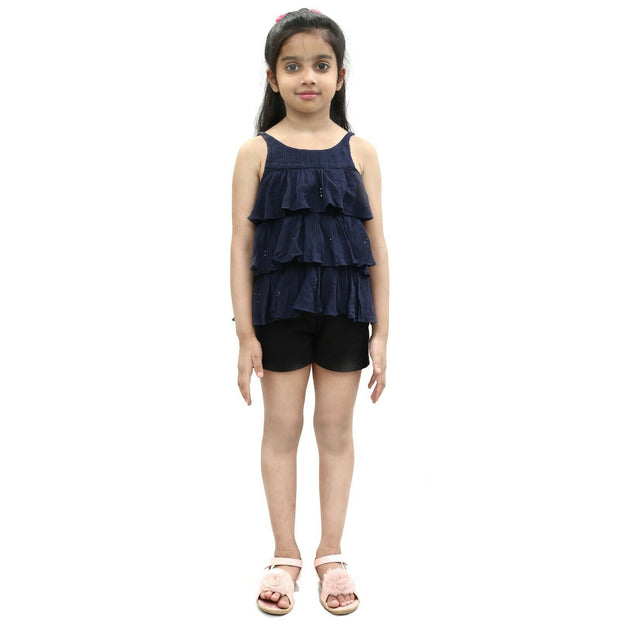 Bonpoint Girls Kids Tiered Ruffle Top 6 Years