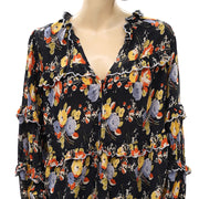 Maeve Anthropologie Myra Tiered Ruffle Top
