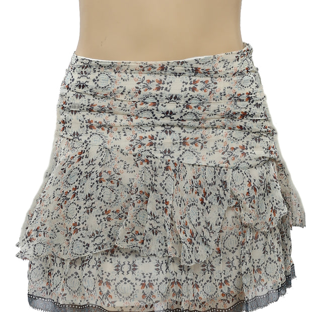 Ba&sh Printed Mini Skirt M