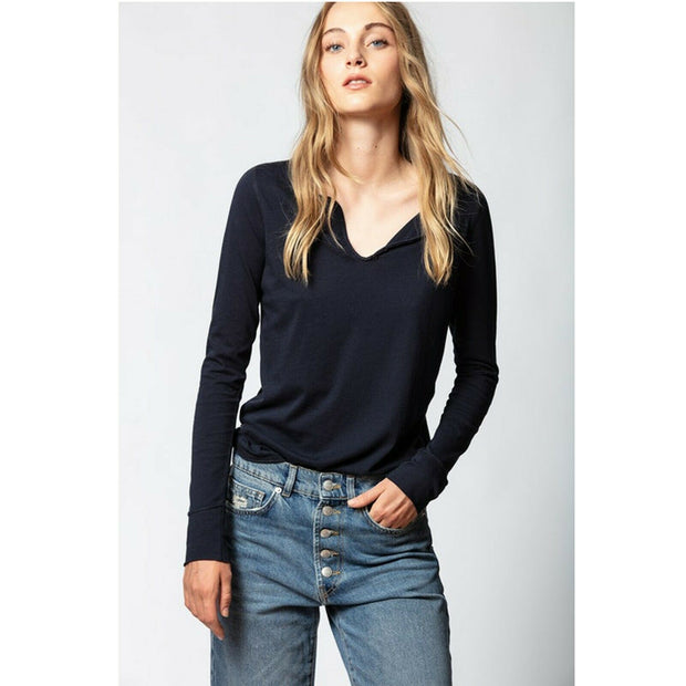 Zadig & Voltaire Tunisian ML Strass Moon T-shirt Top
