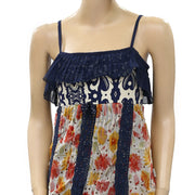 Savage & Culture Lace Floral Printed Slip Mini Dress XS