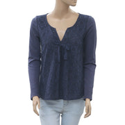 Odd Molly Anthropologie Eyelet Embroidered Blouse Top XS