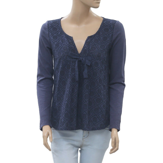 Odd Molly Anthropologie Eyelet Embroidered Blouse Top XS