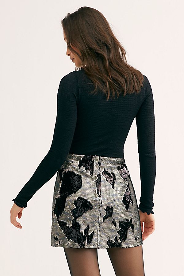 Free People Fp One Sequin Mini Skirt M