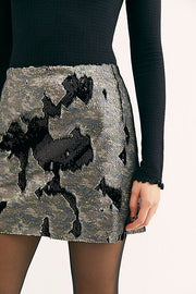 Free People Fp One Sequin Mini Skirt M
