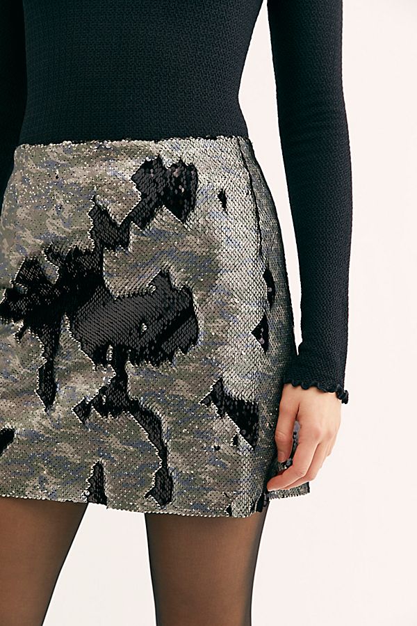Free People Fp One Sequin Mini Skirt M