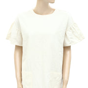 Sezane Solid Shift Mini Dress S-36