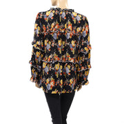 Maeve Anthropologie Myra Tiered Ruffle Top