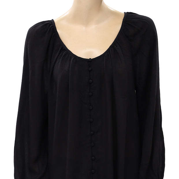 Ecote Urban Outfitters Solid Button Down Tunic Dress