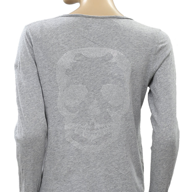 Zadig & Voltaire Tunisien ML Skull T-Shirt Top