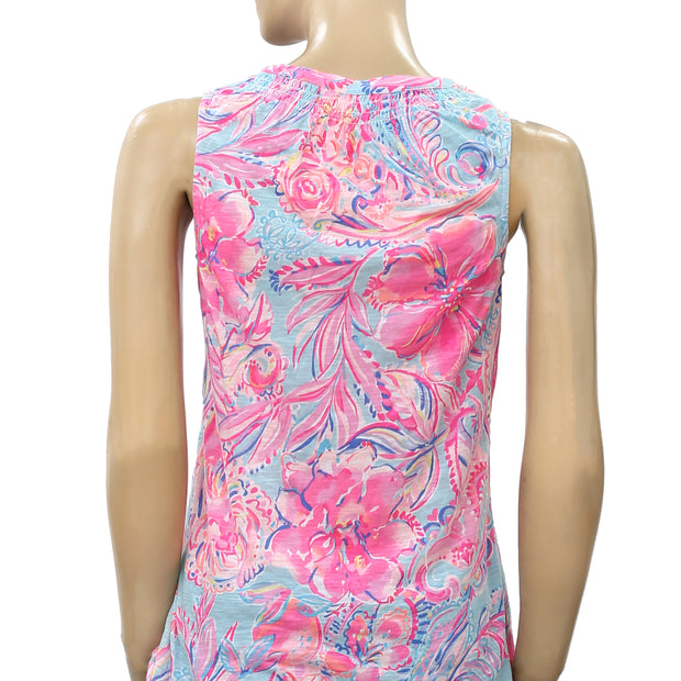 Lilly Pulitzer Essie Smocked Blouse Tank Top