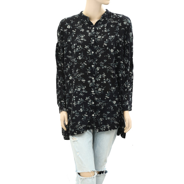Denim & Supply Ralph Lauren Floral Printed Shirt Tunic Top XS