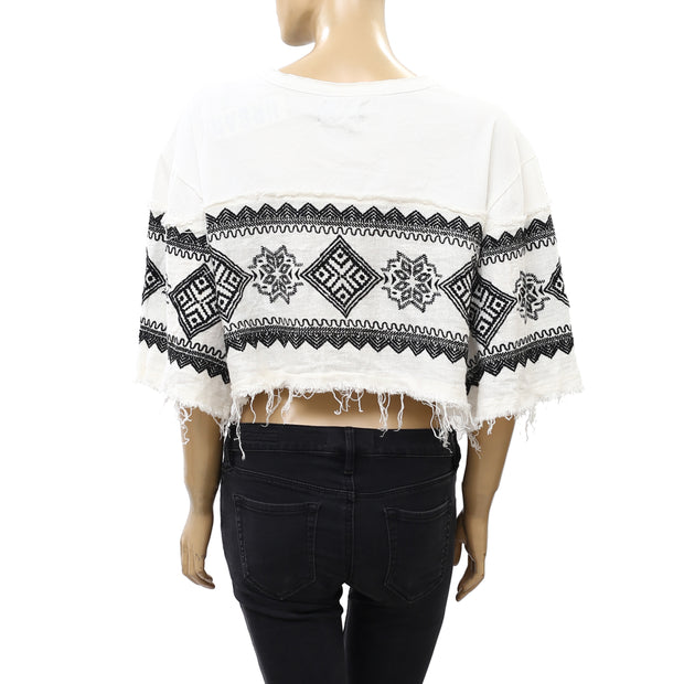 Urban Outfitters UO kennet Allover embroidered cropped tee Top