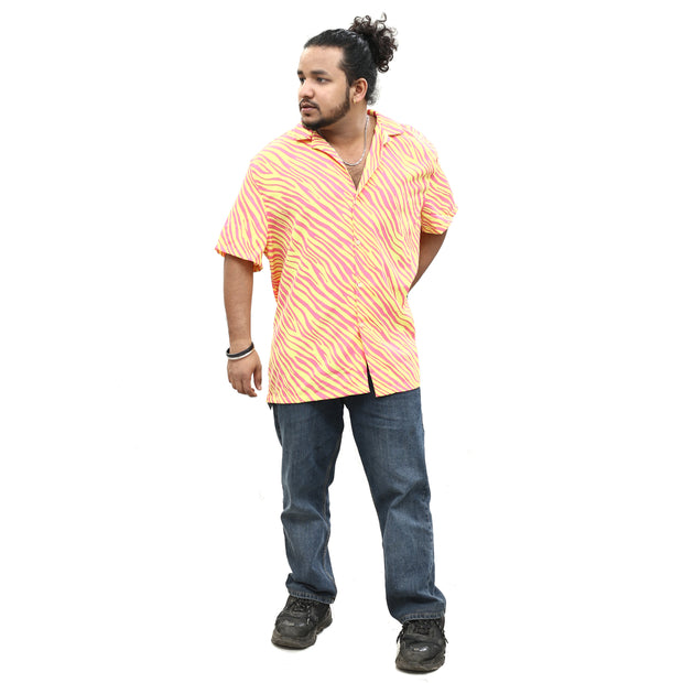 ASOS DESIGN Men's Regular Zebra Print Shirt S