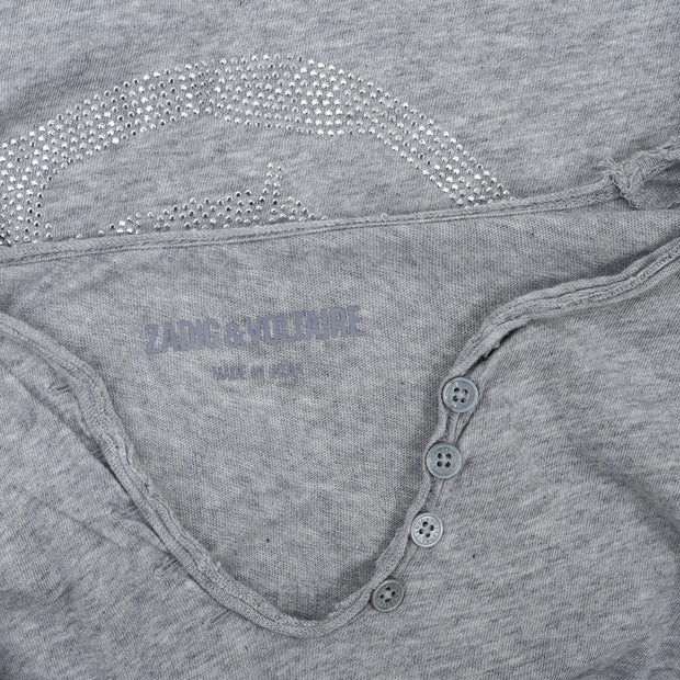 Zadig & Voltaire Tunisien ML Skull T-Shirt Top