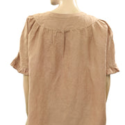 Free People 荷叶边流苏女衫上衣 M