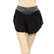 Ecote Urban Outfitters Evelyn Embroidered Yoke Shorts Black S