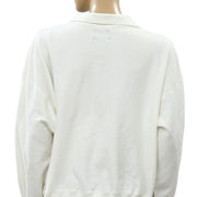 Out From Under Urban Outfitters Jacintha Reverse Henley Sweatshirt Top
