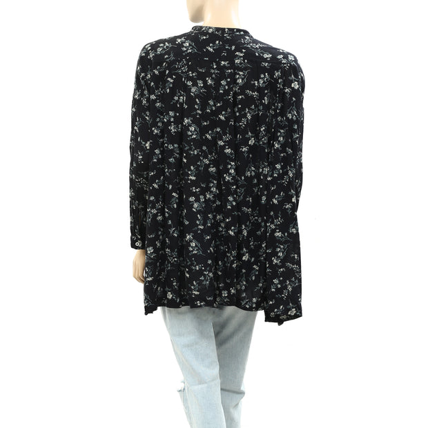 Denim & Supply Ralph Lauren Floral Printed Shirt Tunic Top XS