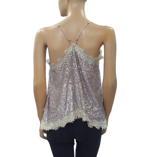 Semi Couture Sequin Embellished Blouse Tank Top