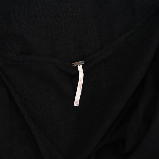 Free People 黑色裹身衬衫上衣 XS