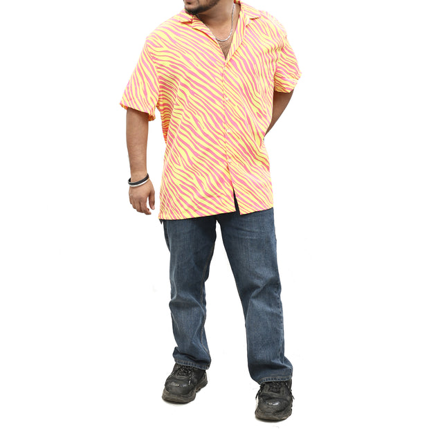 ASOS DESIGN Men's Regular Zebra Print Shirt S