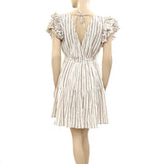 Ulla Johnson Metallic Striped Mini Tunic Dress S