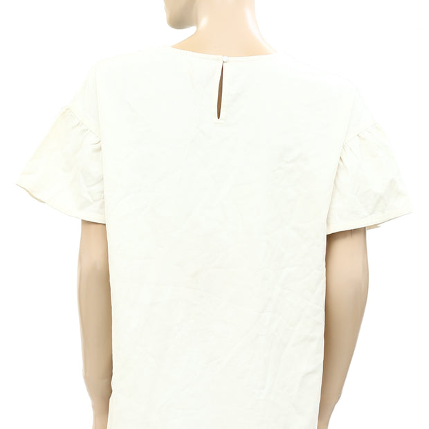 Sezane Solid Shift Mini Dress S-36