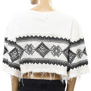 Urban Outfitters UO kennet Allover embroidered cropped tee Top