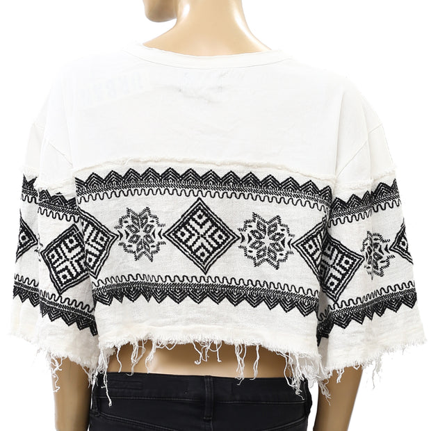 Urban Outfitters UO kennet Allover embroidered cropped tee Top